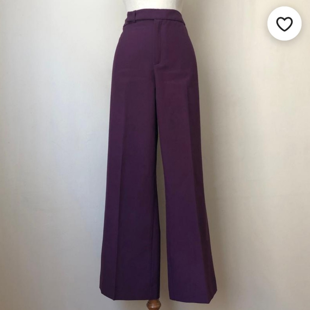 Vintage Plum Purple wide leg Dress Pants Slacks